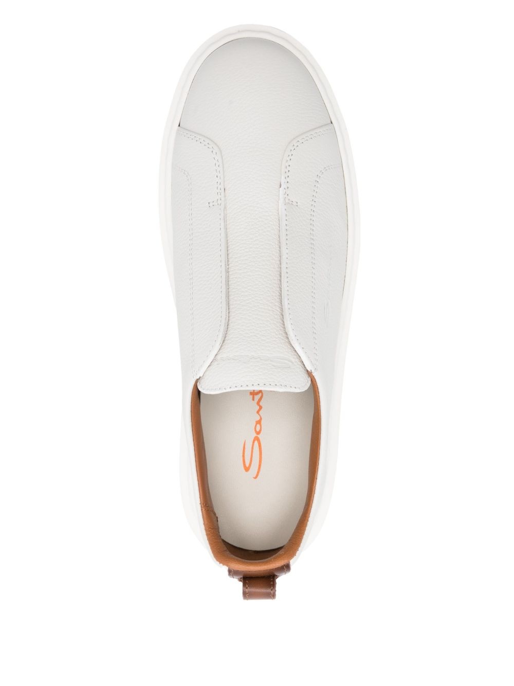 leather slip-on sneakers - 4