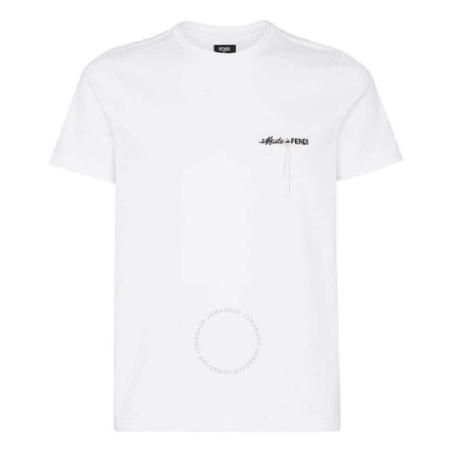 Fendi Embroidered Logo Crew Neck T-Shirt - 5