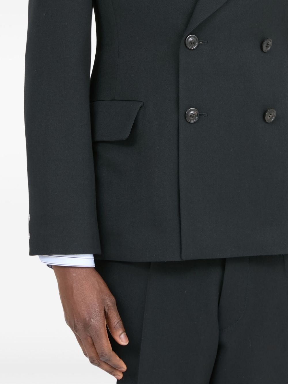 four-stitch wool blazer - 7