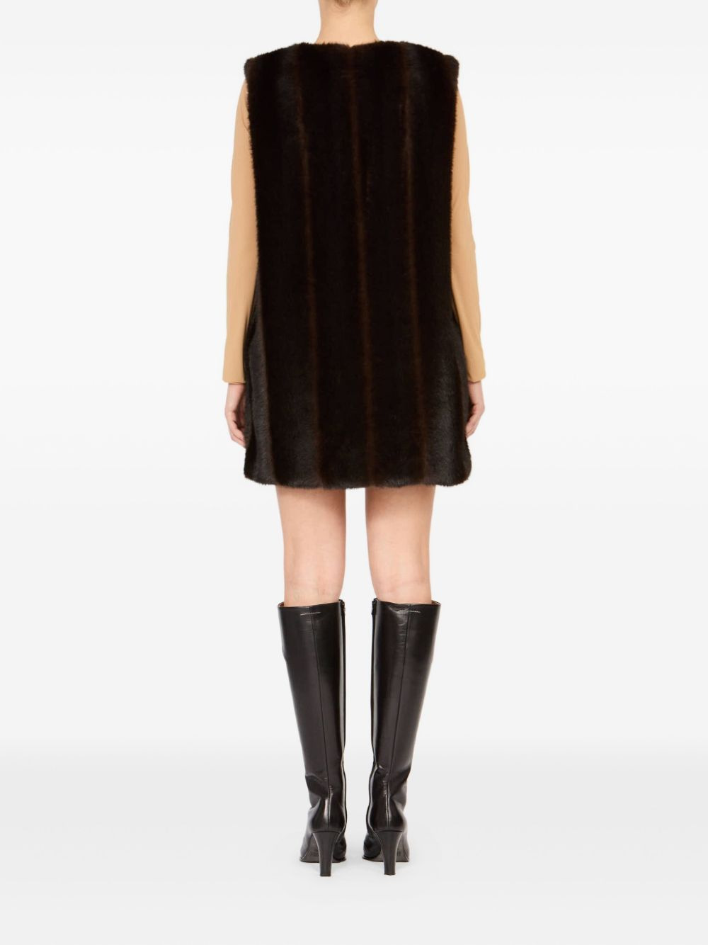 faux-fur mini dress - 5