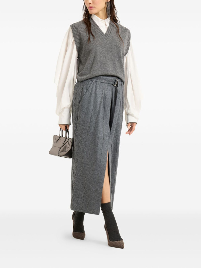 Brunello Cucinelli V-neck knit vest outlook