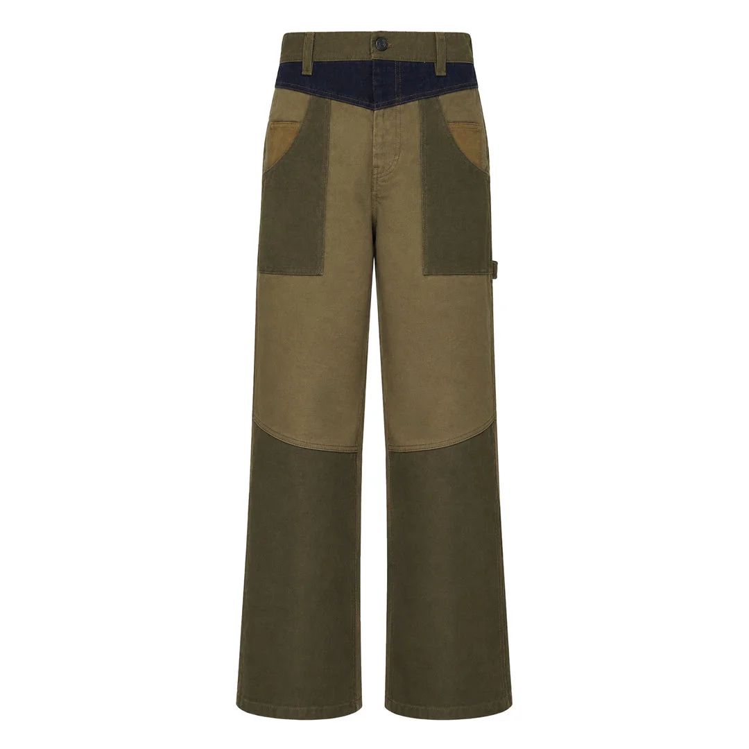 Austin Patchwork Wide-Leg Jeans - 1
