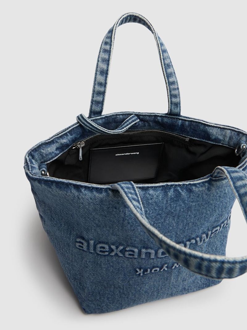 【alexanderwang】スモールデニム Punch Tote Alexander Wang Small Punch Tote Bag | Blue | FARFETCH