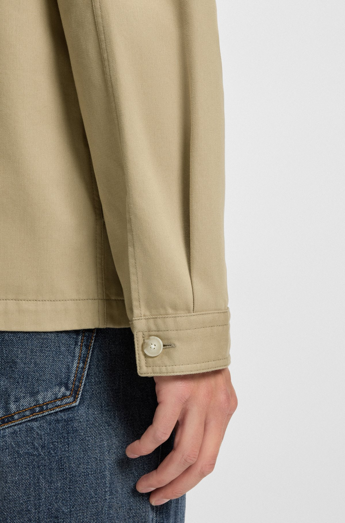 RELAXED-FIT COTTON SHIRT WITH OVERSIZED CHEST POCKET - 6