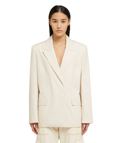 MSGM Poplin cotton single-breasted jacket outlook
