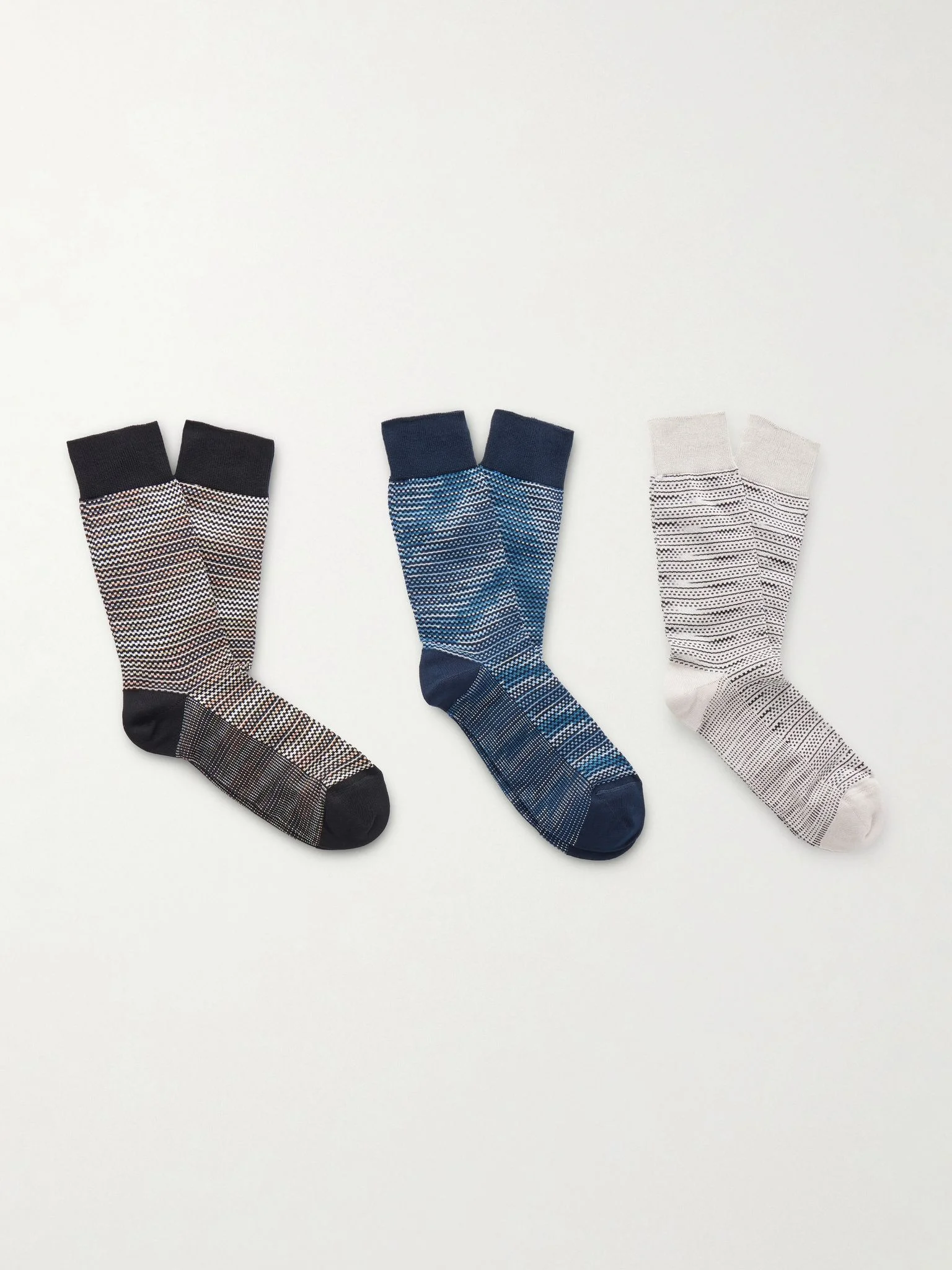 Three-Pack Cotton-Blend Socks Multi - 1