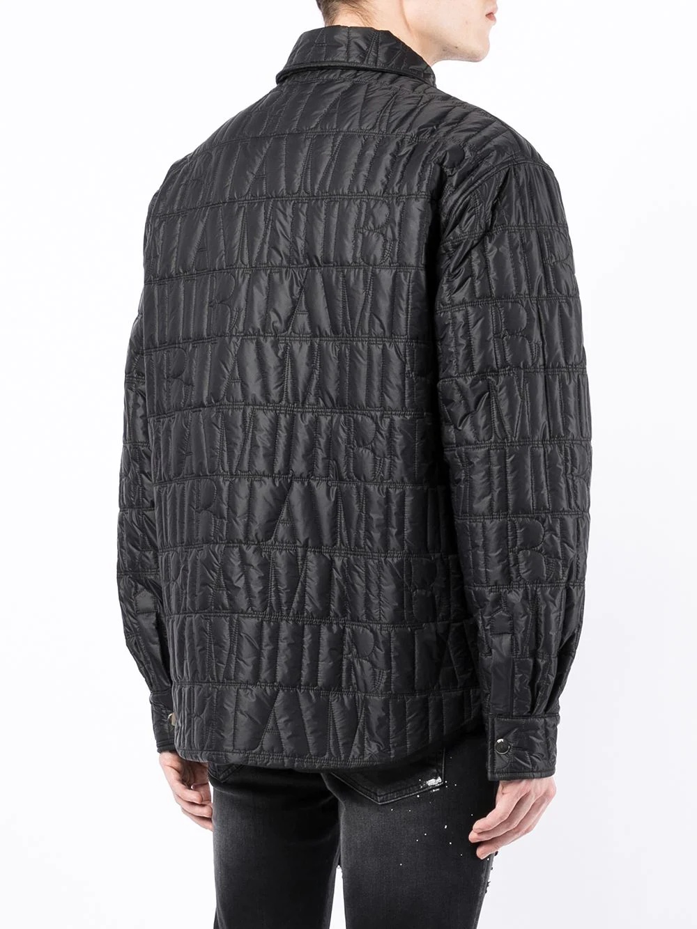 quilted buttoned bomber jacket - 4