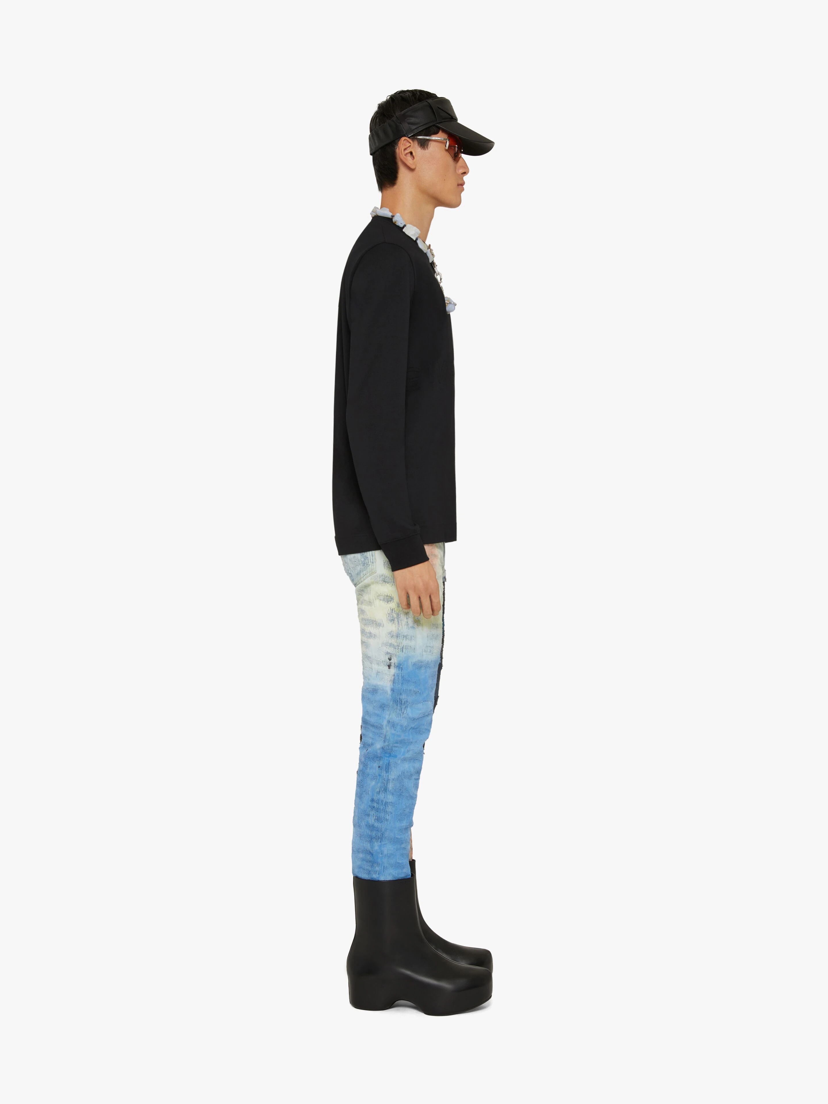 JEANS IN PAINTED DESTROYED DENIM - 3