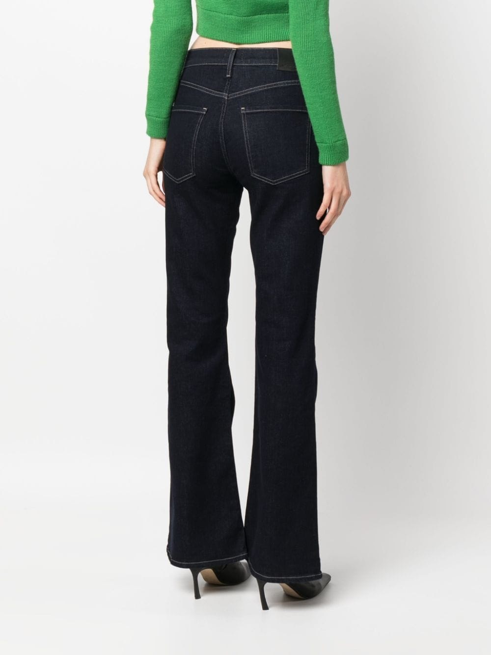 mid-rise flared jeans - 4