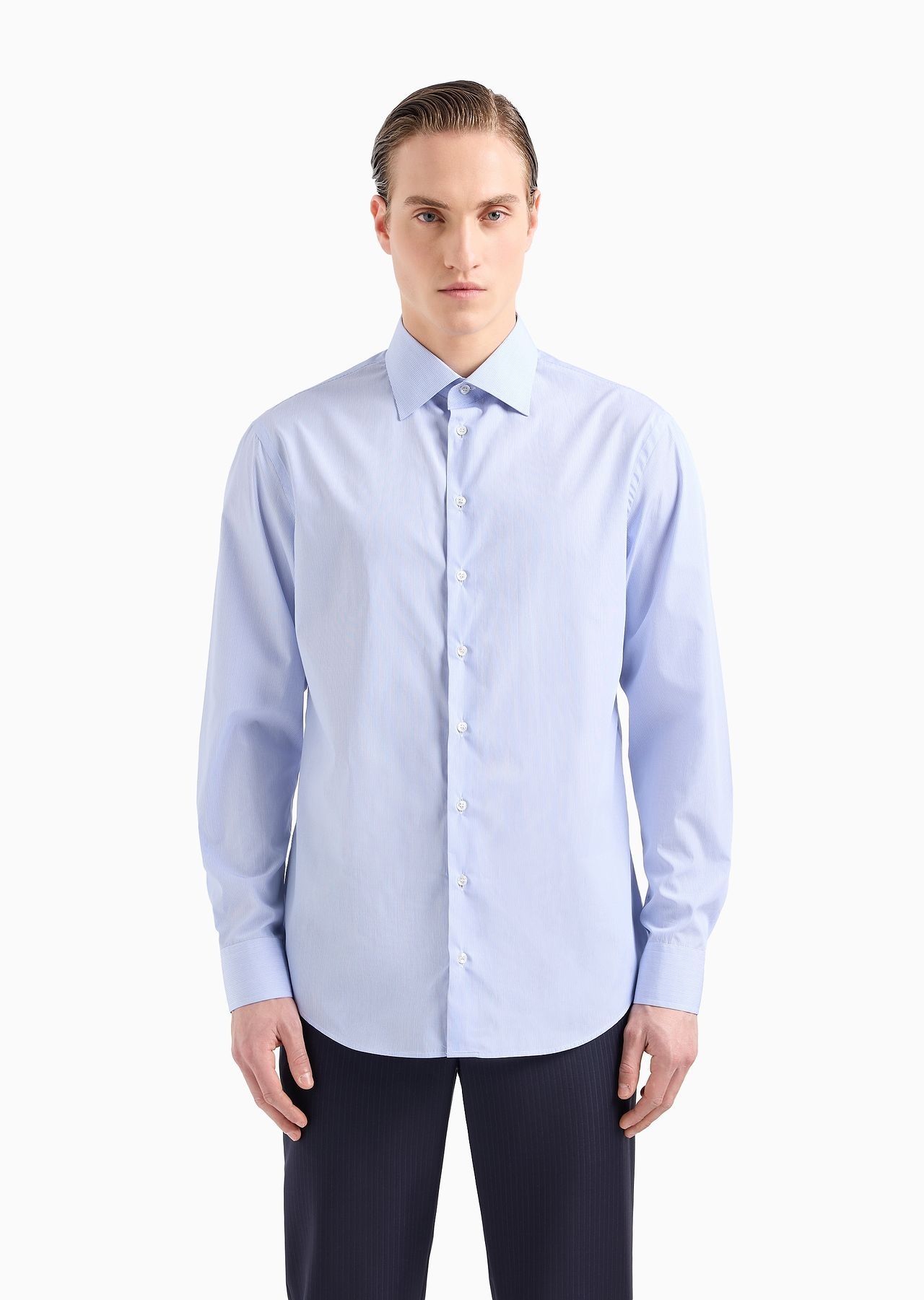 Regular-fit shirt made from micro-woven cotton - 2