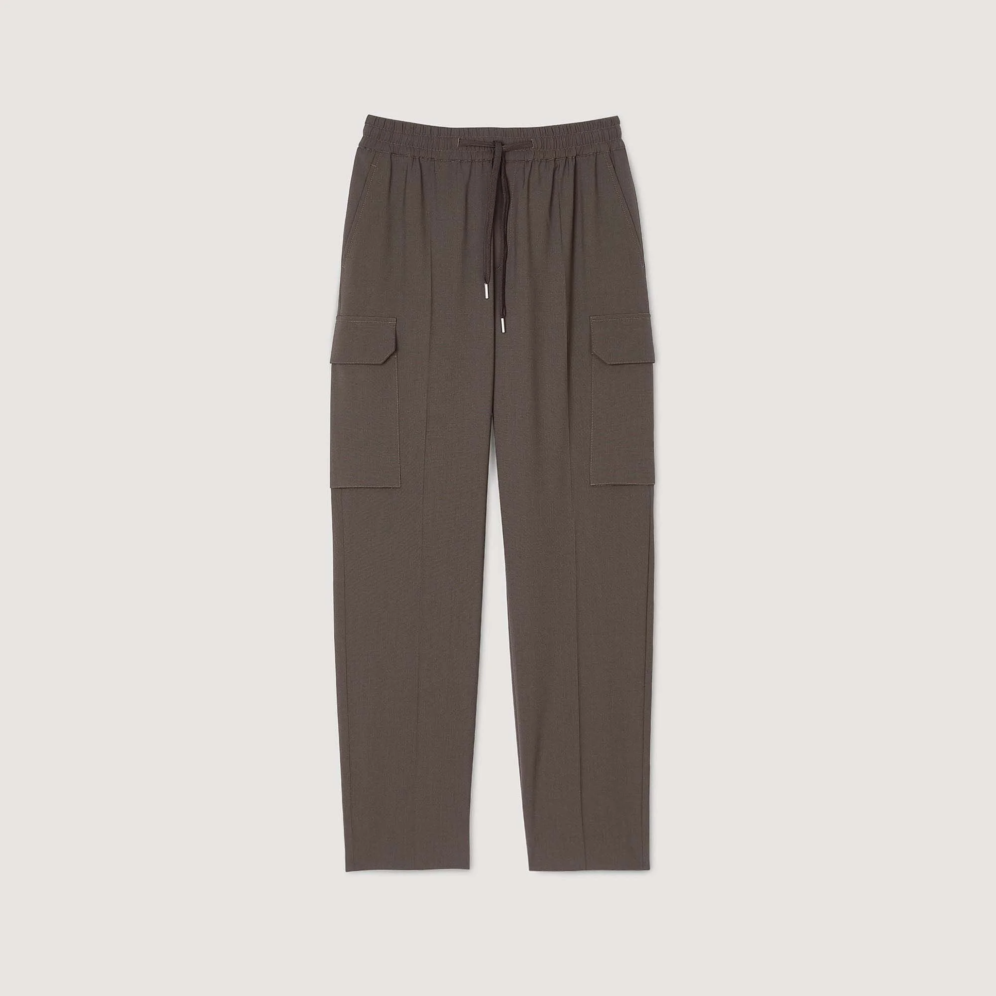 ELASTICATED CARGO TROUSERS - 1