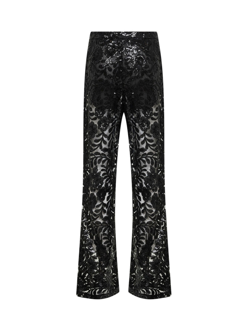 Golden Goose Black sequin-embroidered tulle Journey trousers outlook