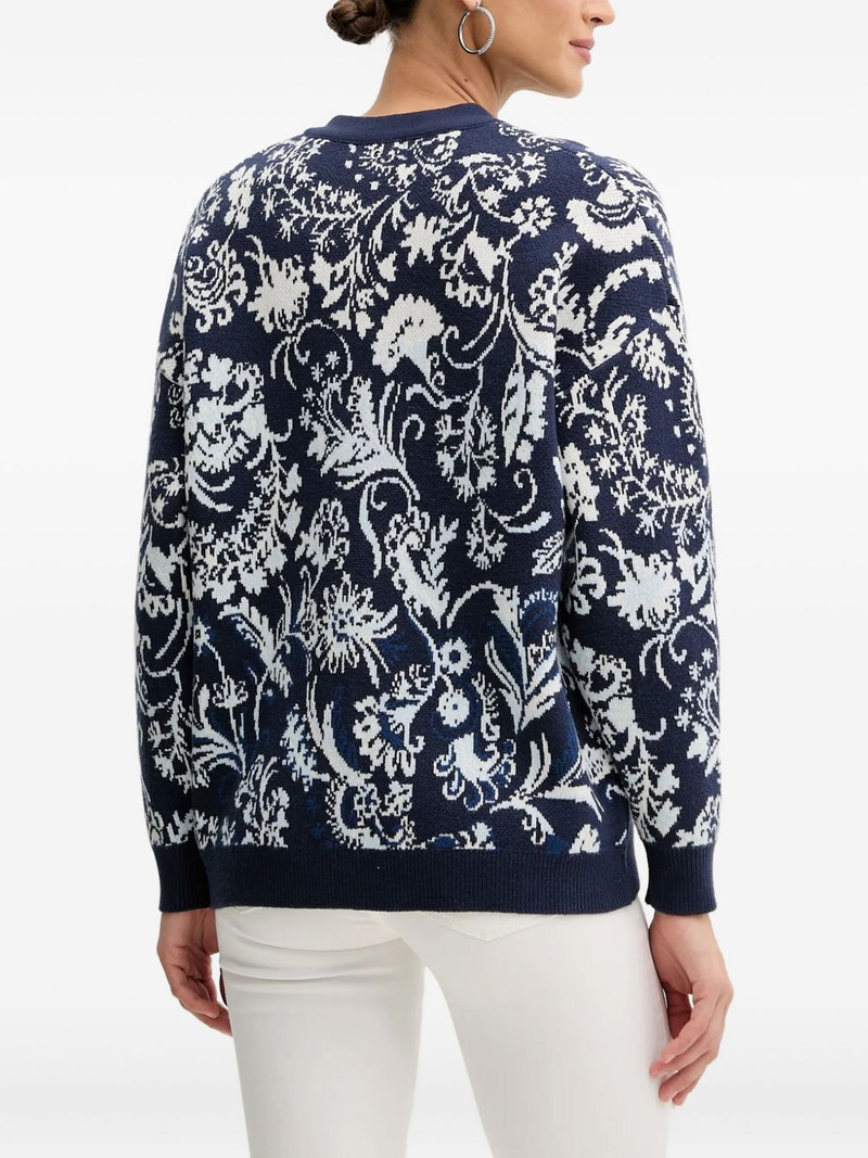 GUESS USA Melinda floral-jacquard cardigan outlook