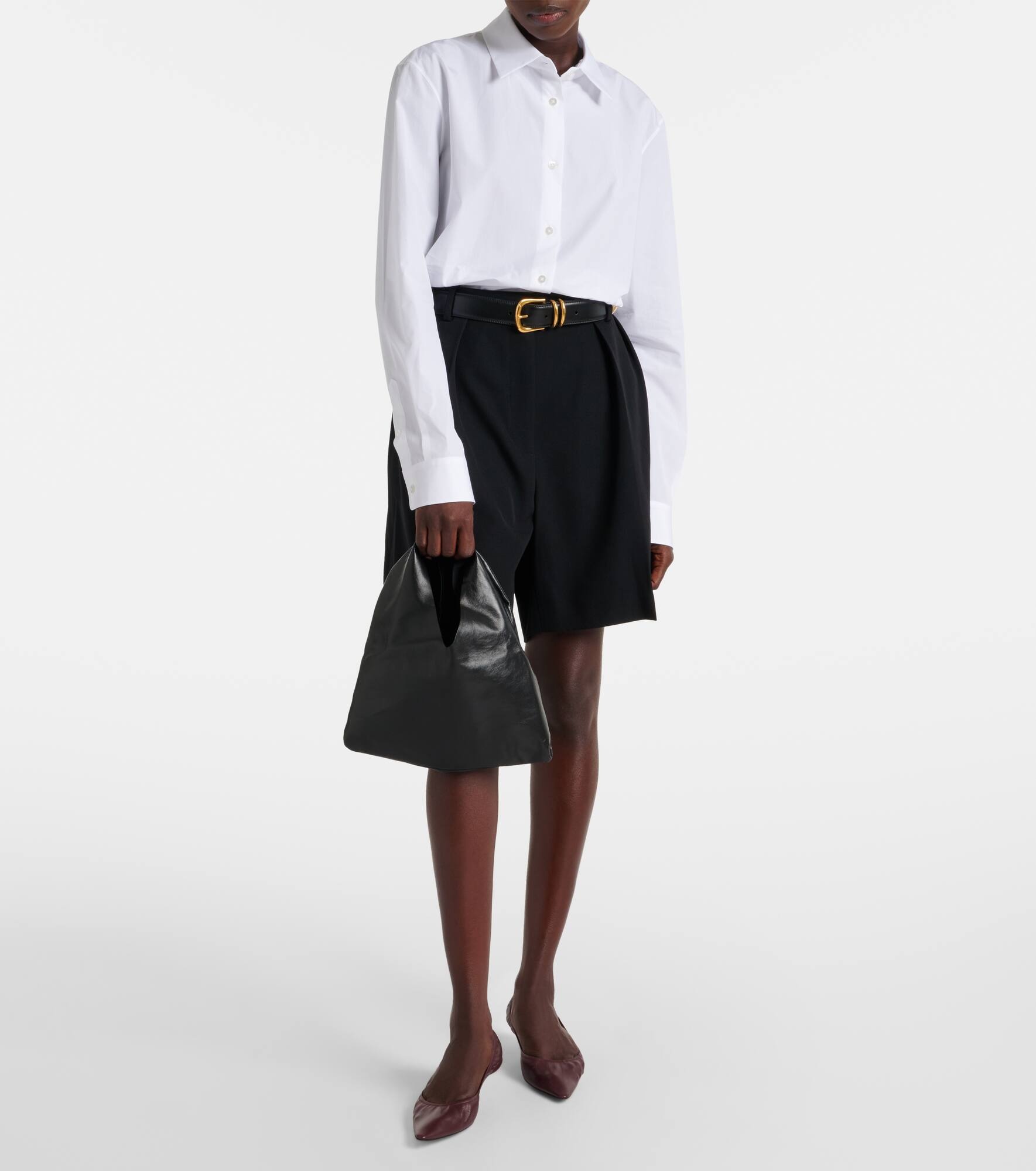 Bindle Small leather tote bag - 5