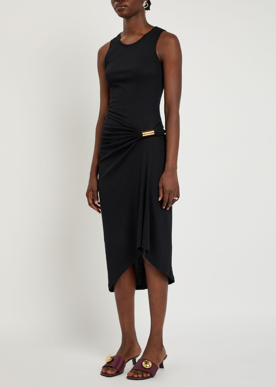 Loewe Draped Stretch-cotton Midi Dress - 2