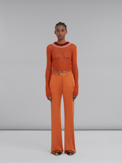 Marni ORANGE STRETCH JERSEY TROUSERS outlook
