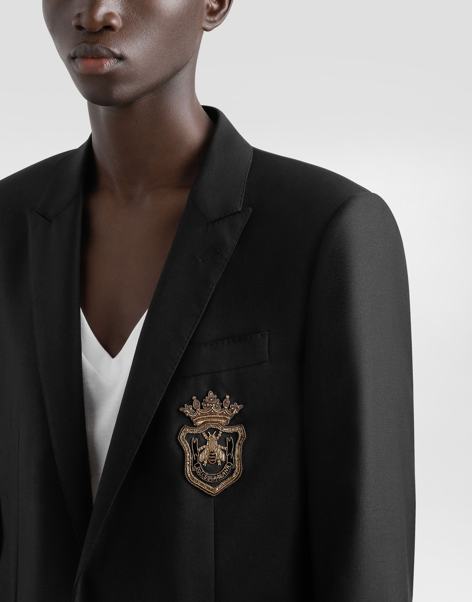 Single-breasted Martini-fit jacket with patch - 5