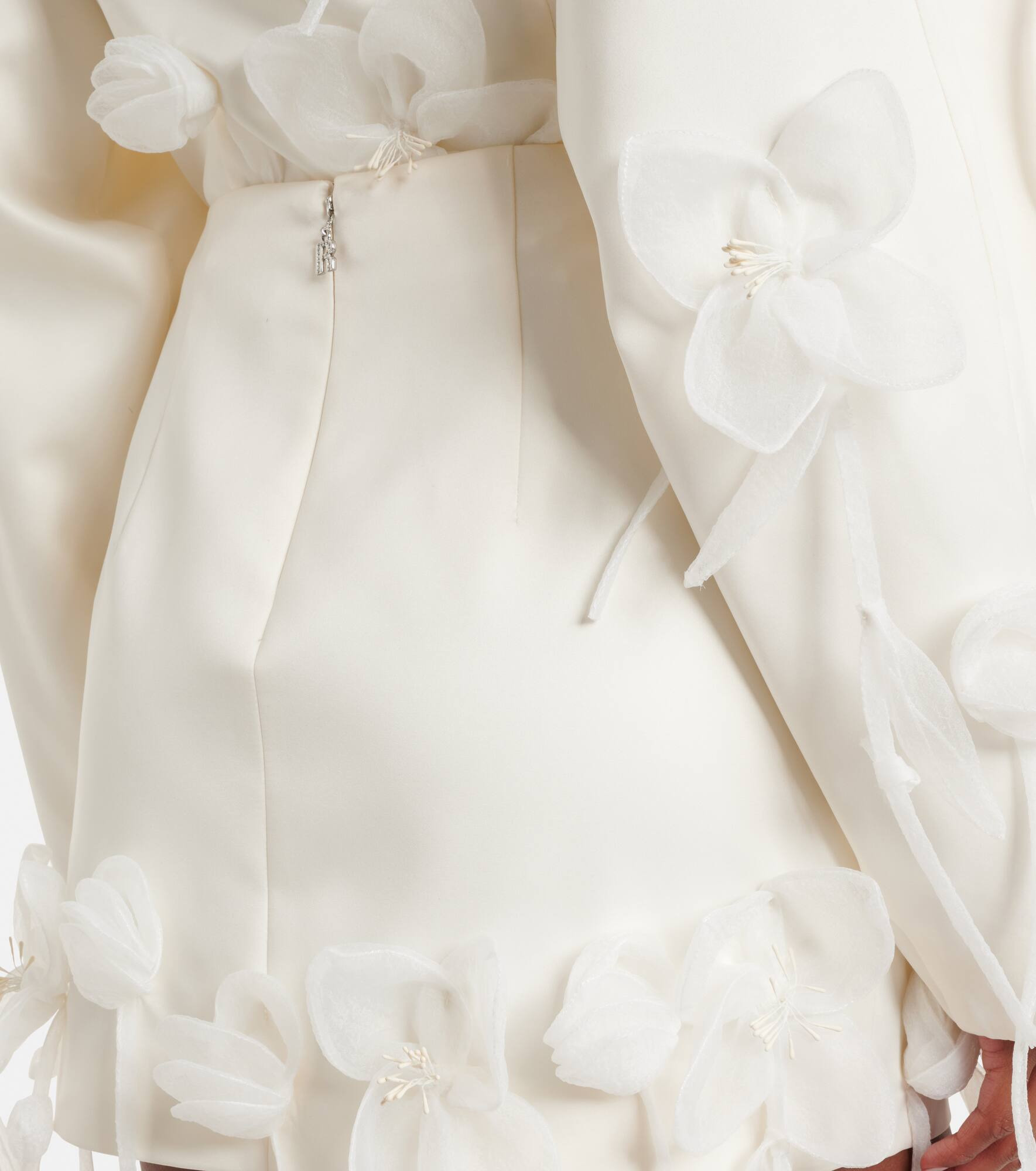 Bridal floral-appliqué miniskirt - 5