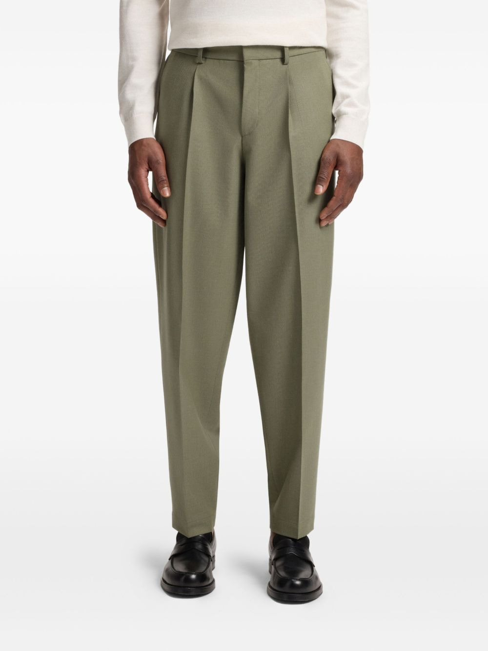 pleated tapered trousers - 3