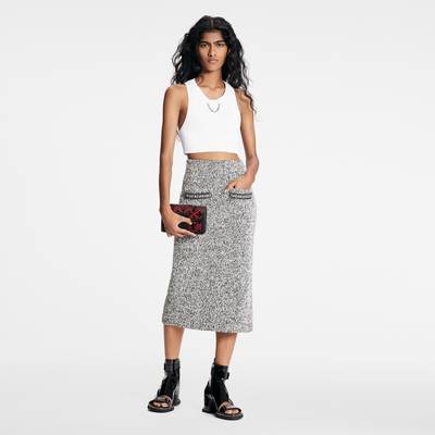 Louis Vuitton Rhinestone Trim Tweed-Effect Knit Skirt outlook