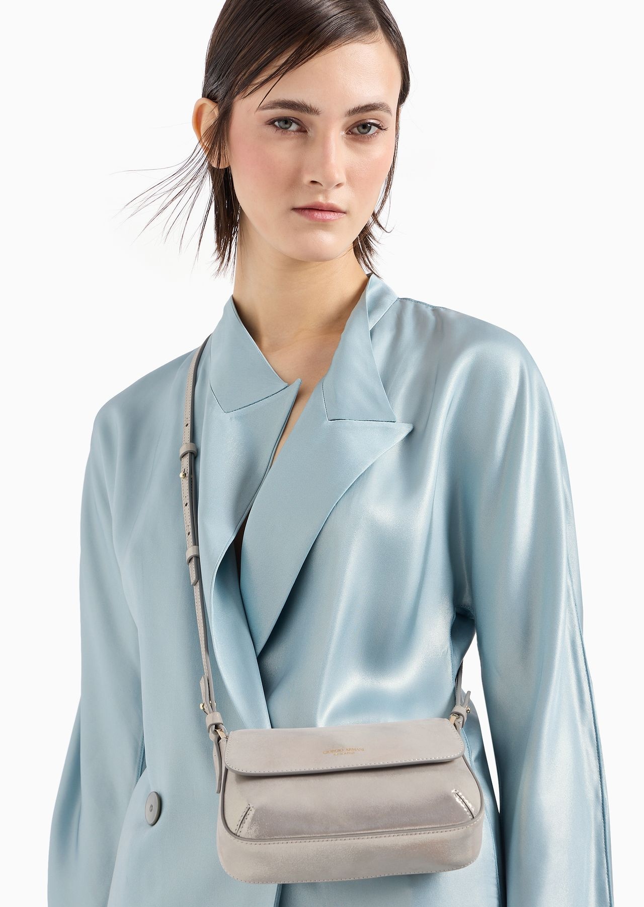 La Prima mini baguette bag in shiny nubuck - 7