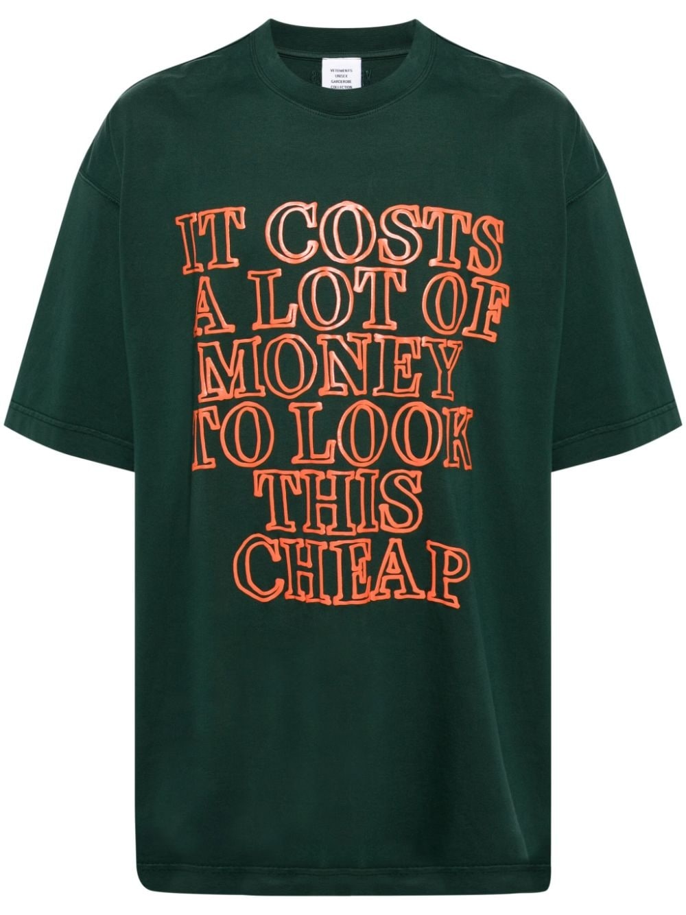 slogan-print cotton T-shirt - 1