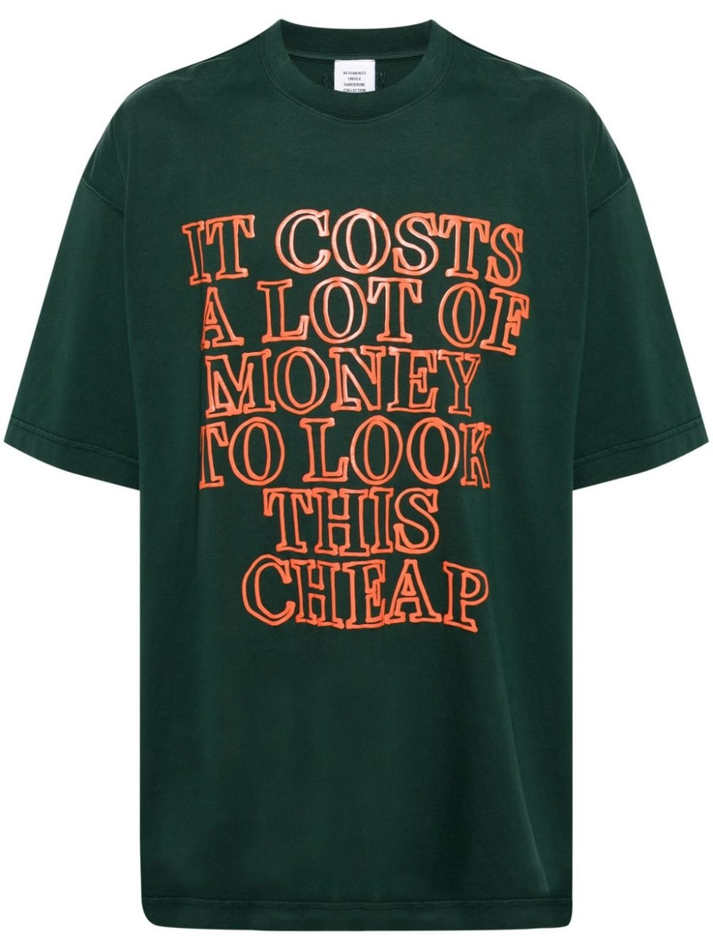 slogan-print cotton T-shirt 1