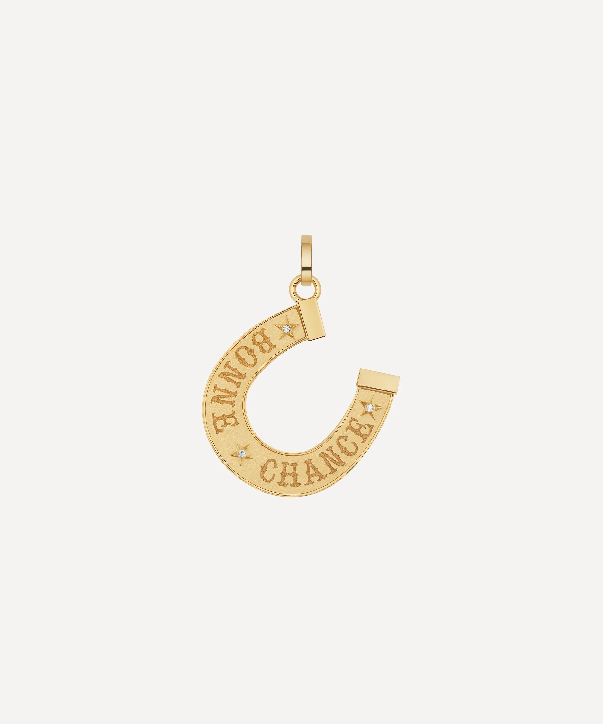 18ct Gold Diamond Bonne Chance Charm - 1