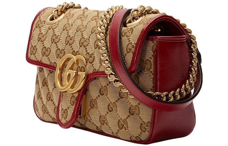 GUCCI (WMNS) Gucci GG Marmont mini Brown Red color combination 446744-HVKEG-8561 outlook