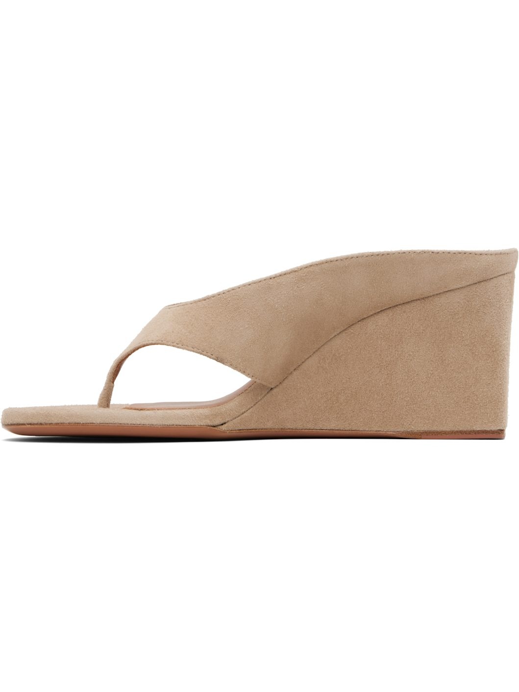 Gray Cube Thong Mules - 3