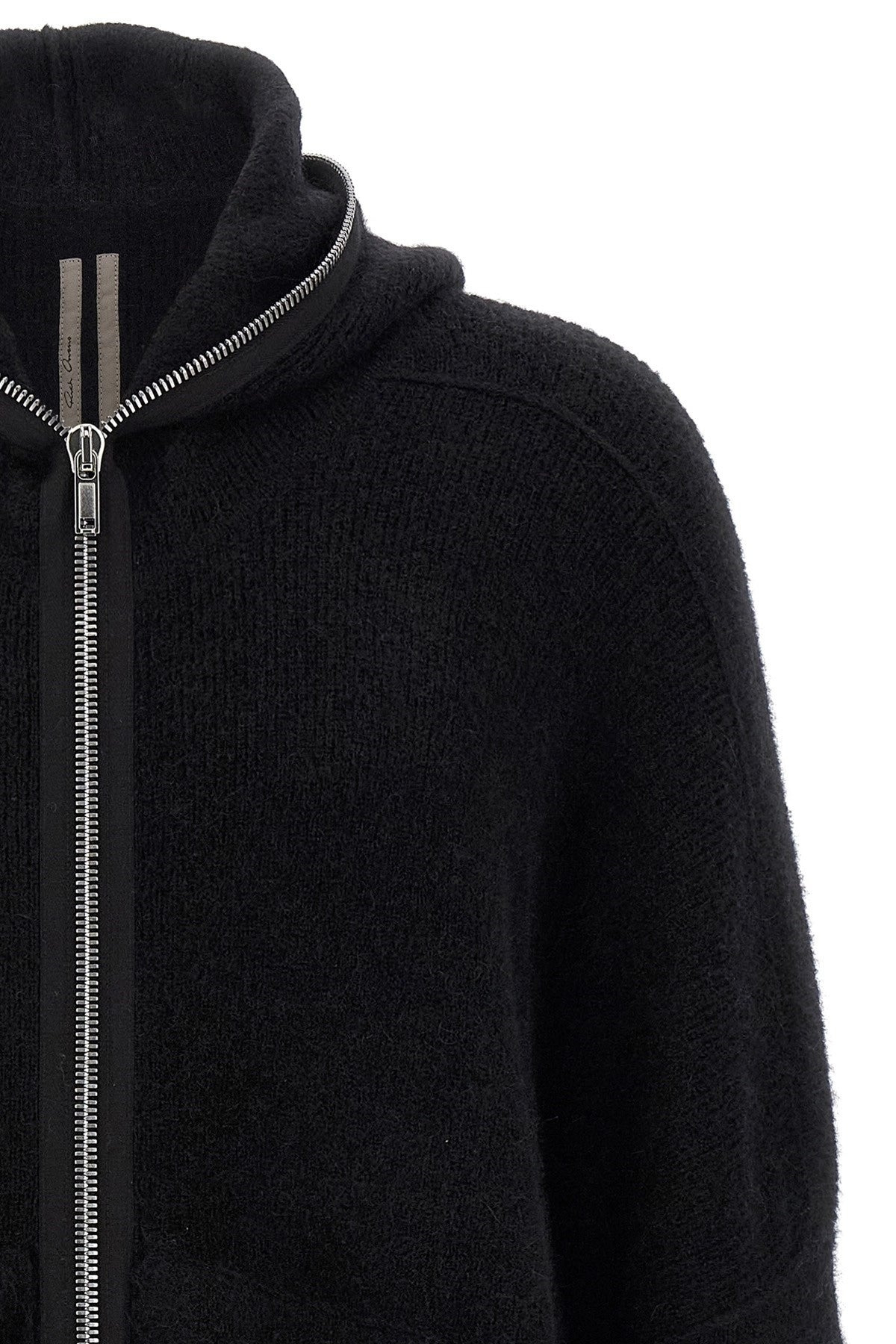 Rick Owens Men Hooded Wool Cardigan - 3