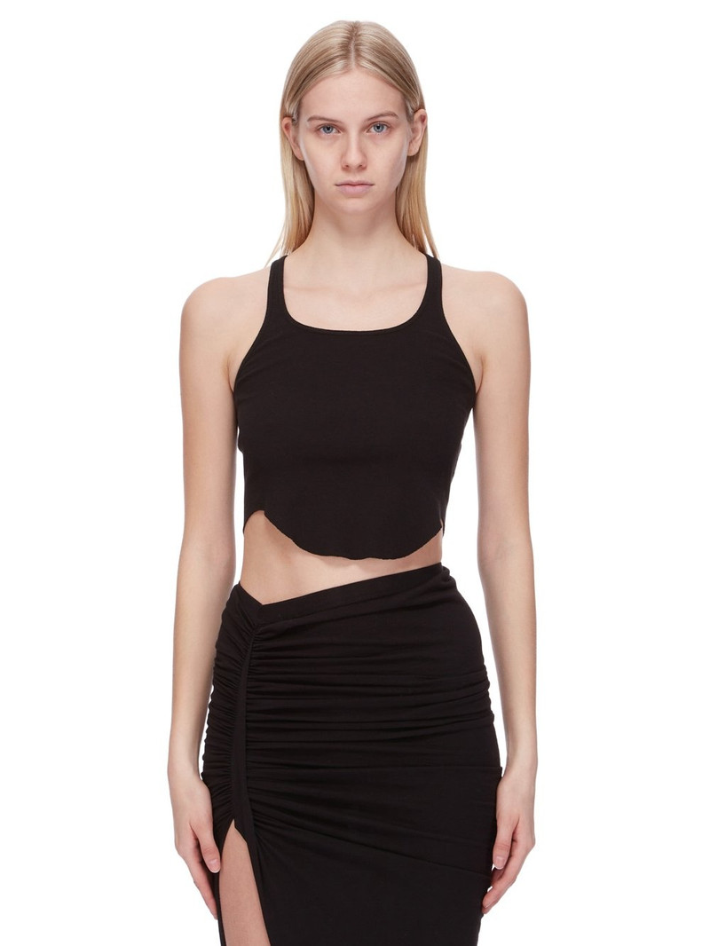 Basic Cropped Tank Black - 1
