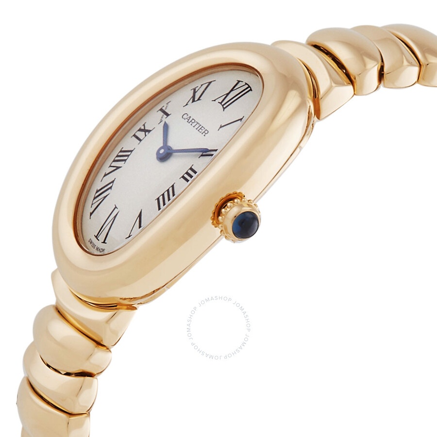 Cartier Baignoire Small 18kt Yellow Gold Quartz Silver Dial Ladies Watch WGBA0013 - 2