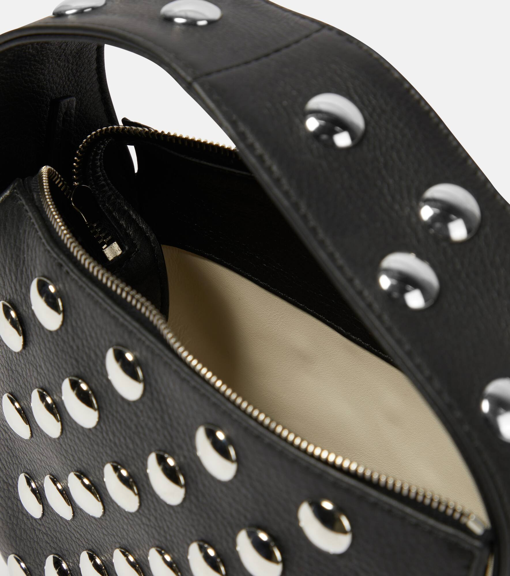 Elena studded leather shoulder bag - 3