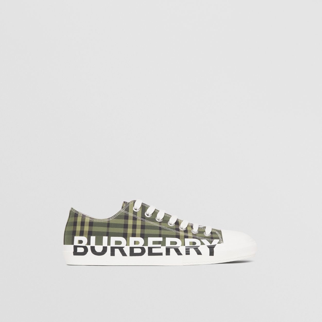 Logo Print Check Cotton Sneakers – Online Exclusive - 1