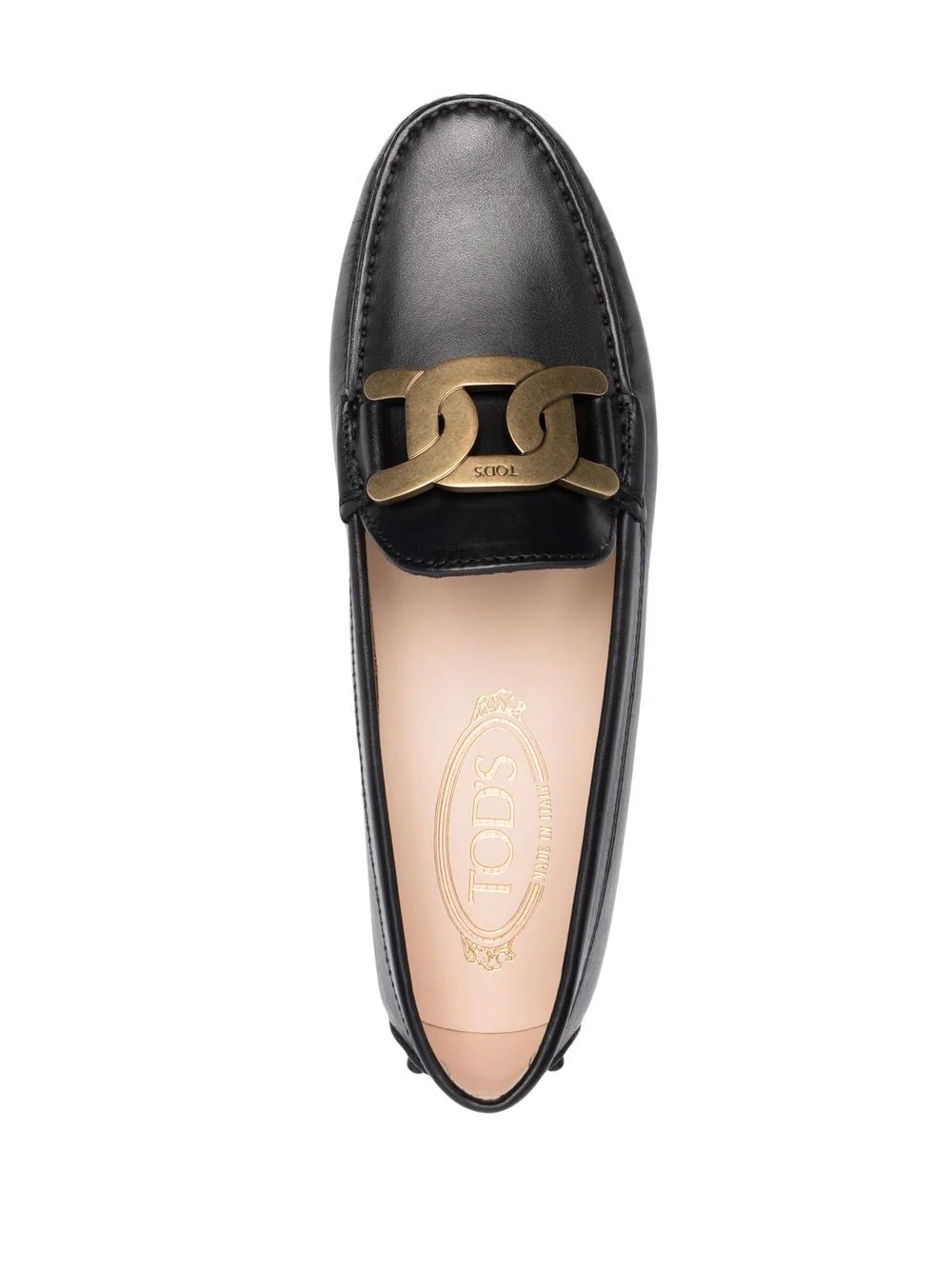 plaque-detail moccasin loafers - 4
