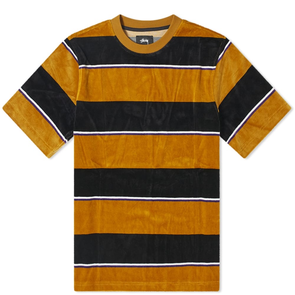 Stussy Velour Stripe Tee - 1