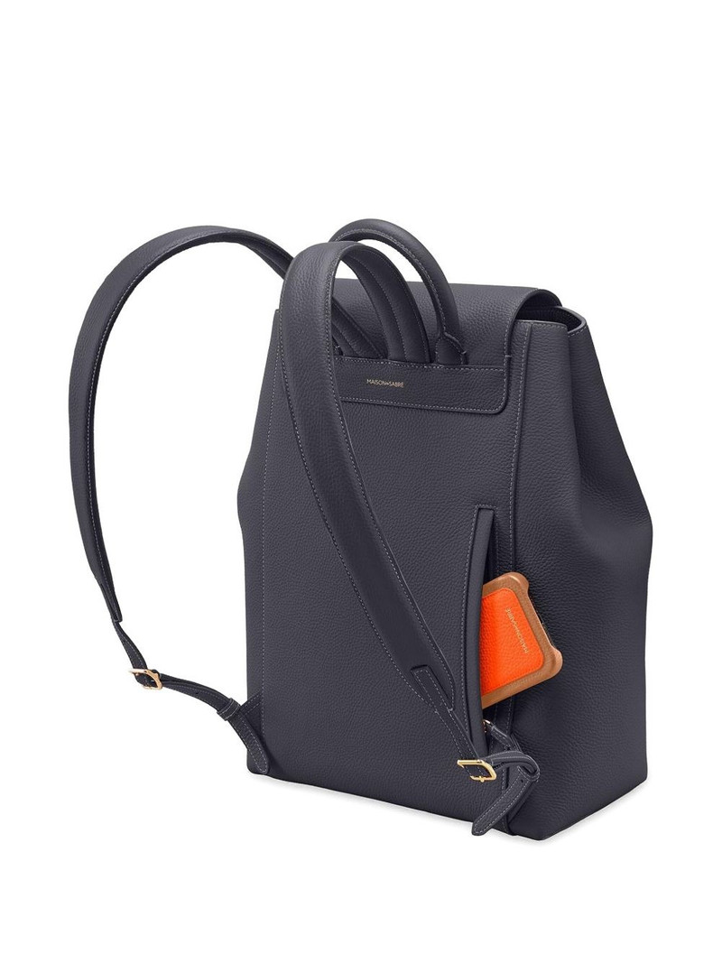 flap leather soft backpack 5