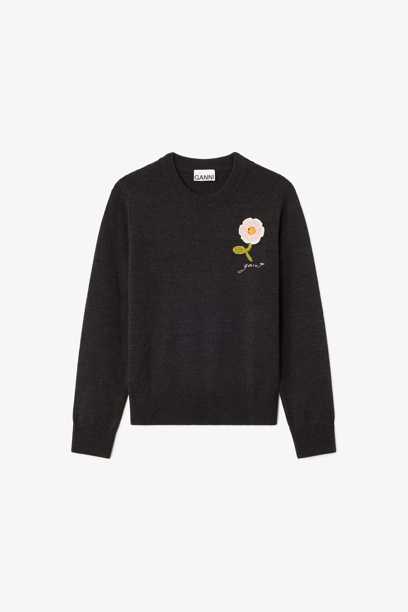 SWEATER WITH CROCHET FLOWER - 1