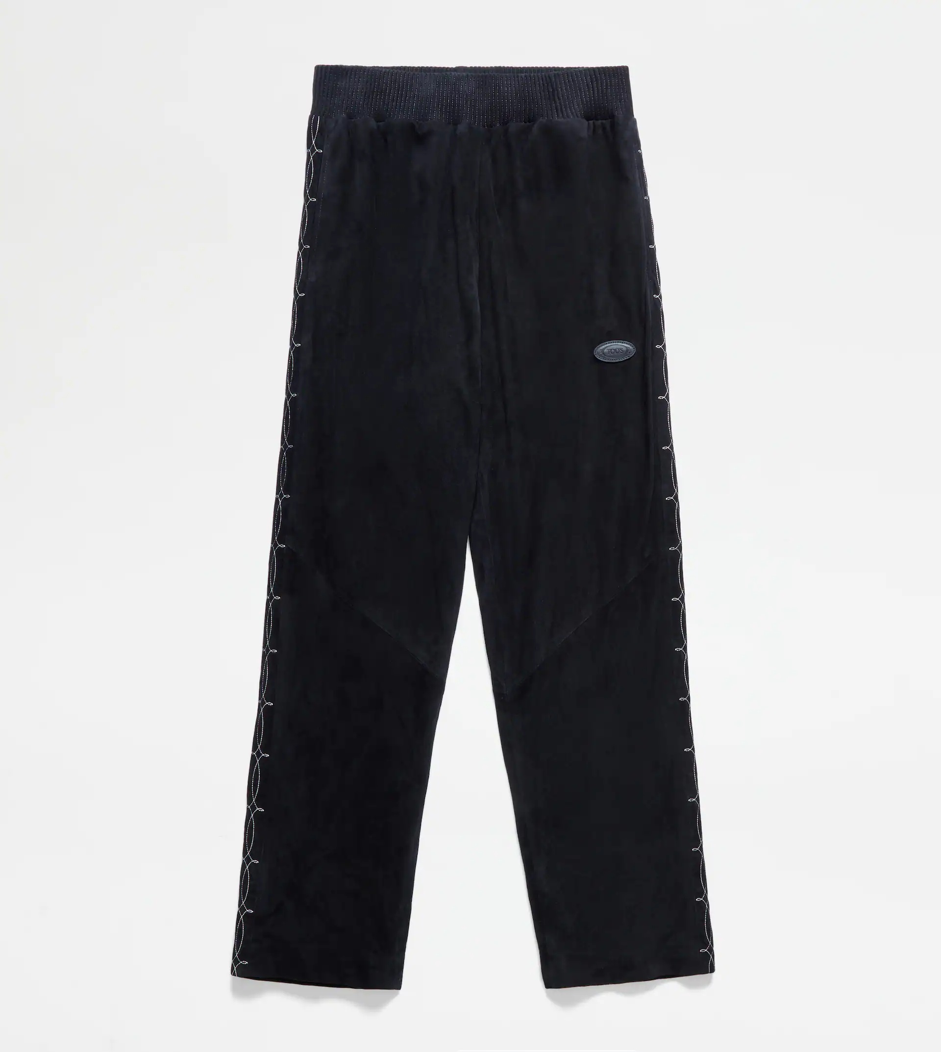 TRACKSUIT TROUSERS IN SUEDE - BLACK - 1