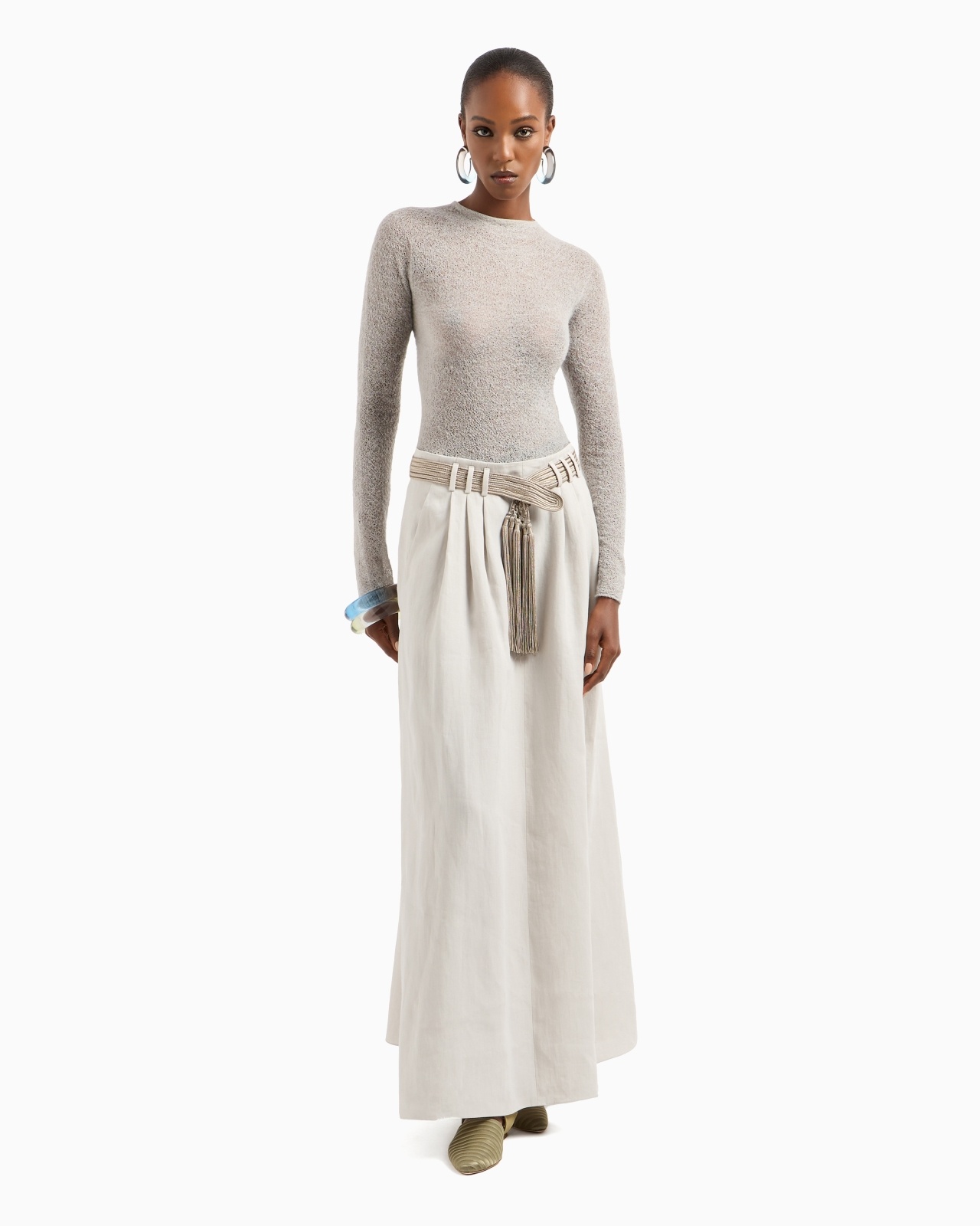 CASHMERE AND MOHAIR WOOL CREW-NECK JUMPER - 4