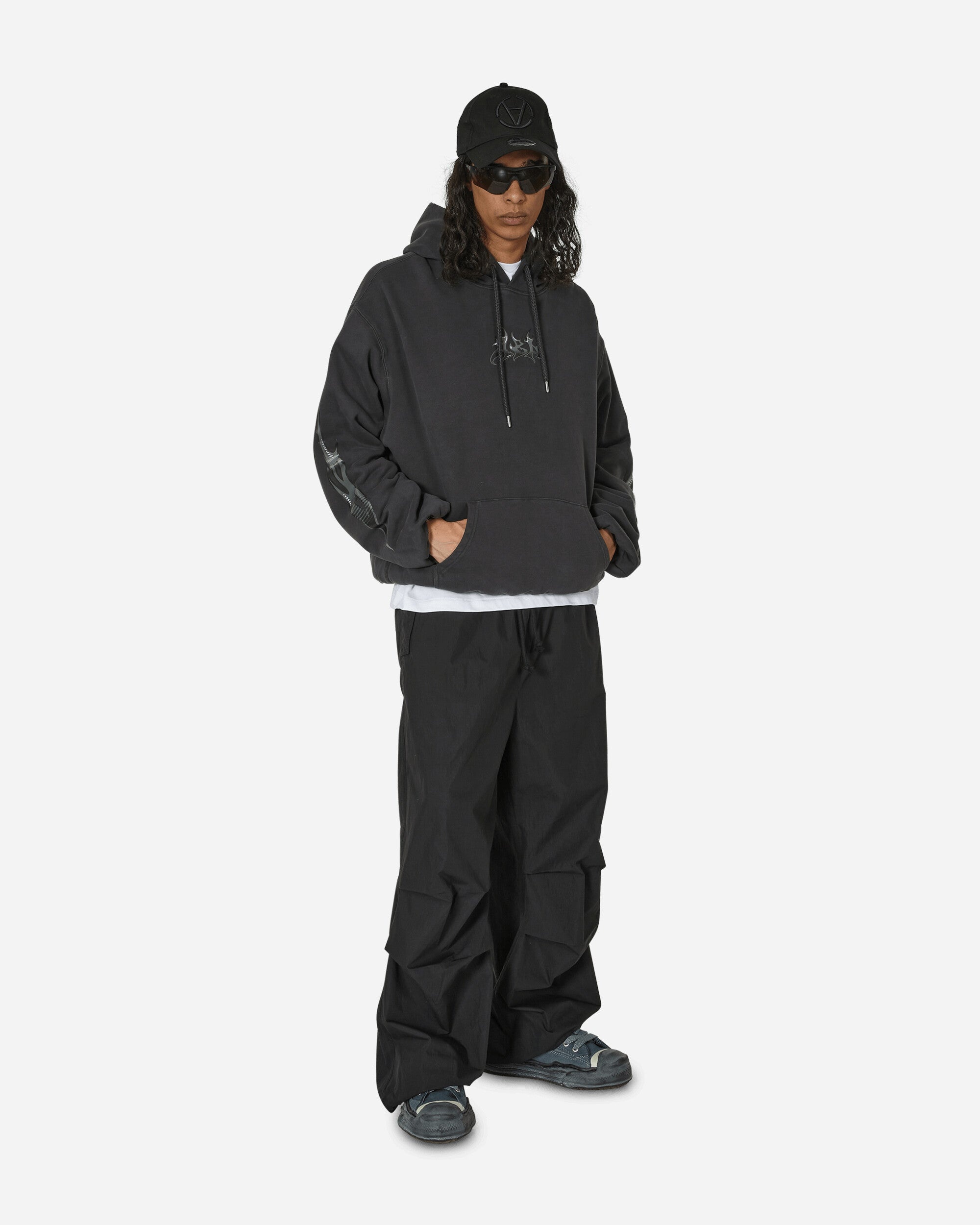 A BATHING APE｜HOOD/ZIP-UP (Flame Garment Dyed Pullover A BATHING APE® Flame Garment Dyed Pullover Hoodie Black