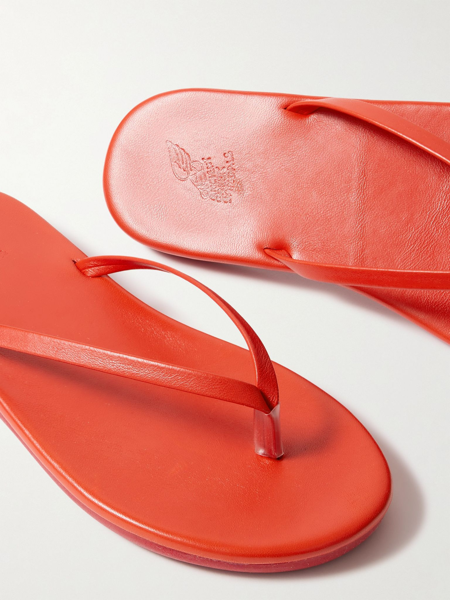 Saionara leather flip flops Red - 4