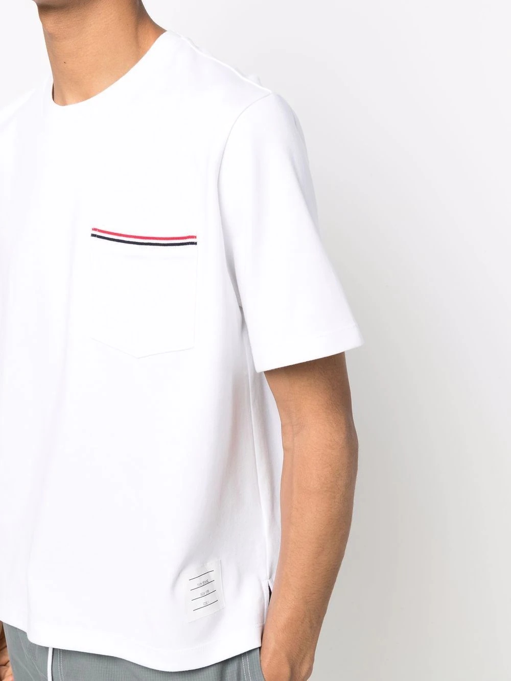 RWB-stripe short-sleeve T-shirt - 5