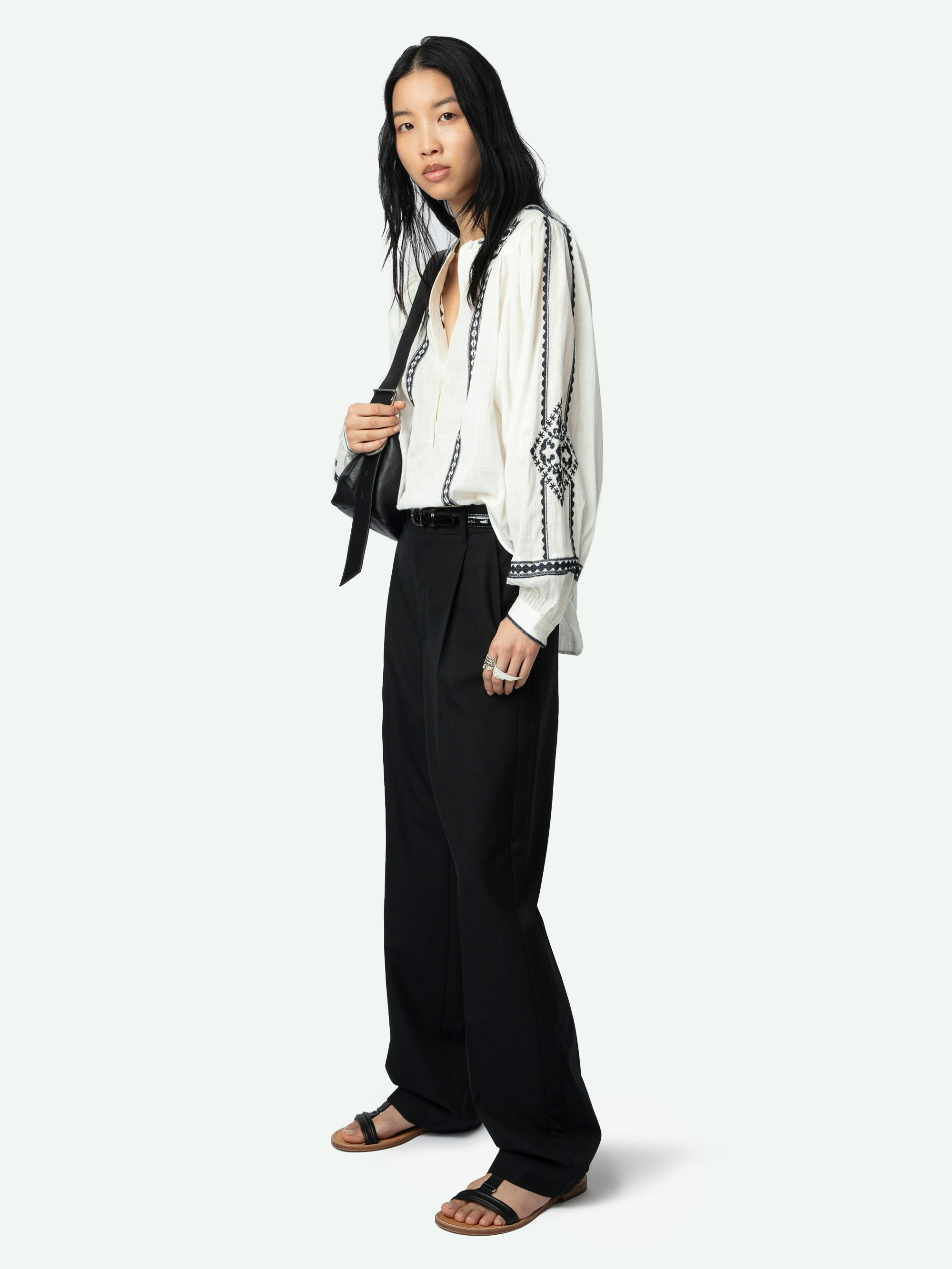 Tigy Oversized Cotton Blouse - 4