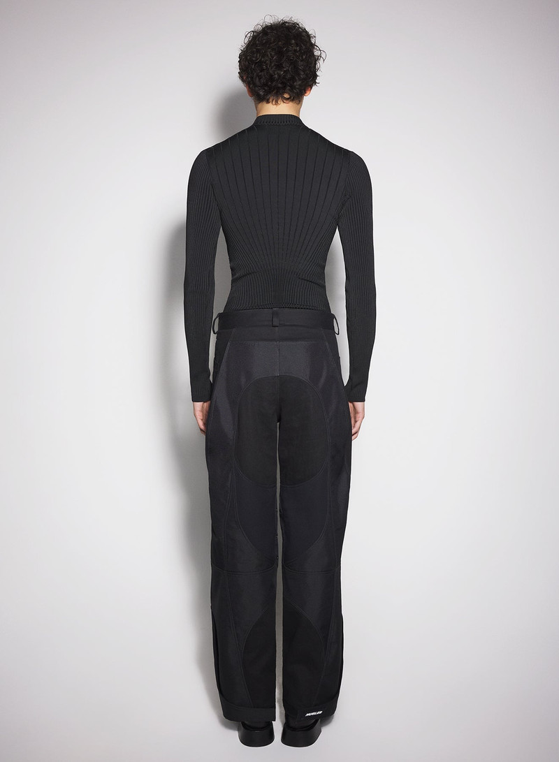 black technical fabric cargo pants 4