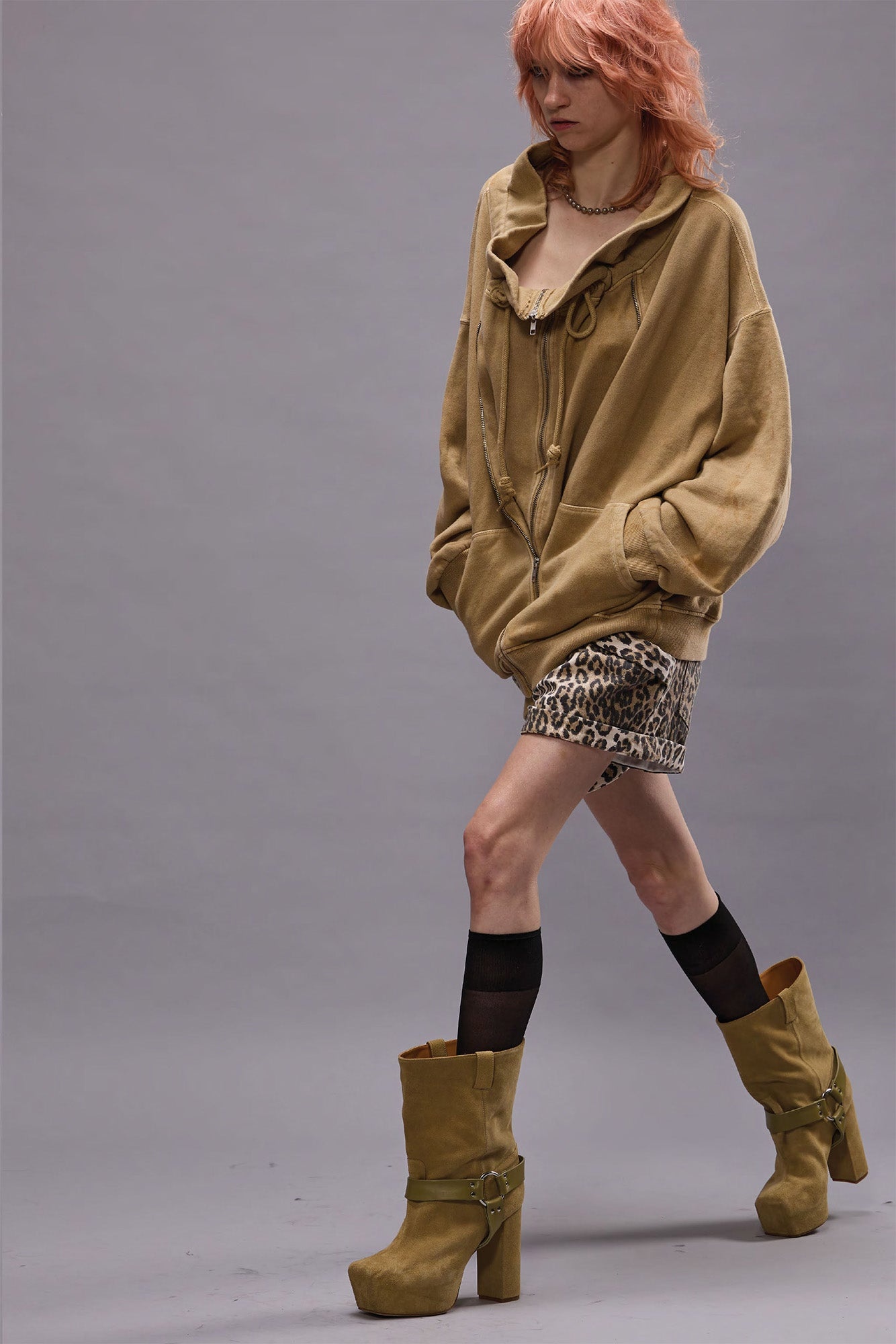 POUCH POCKET SHORTS - ECRU LEOPARD - 2