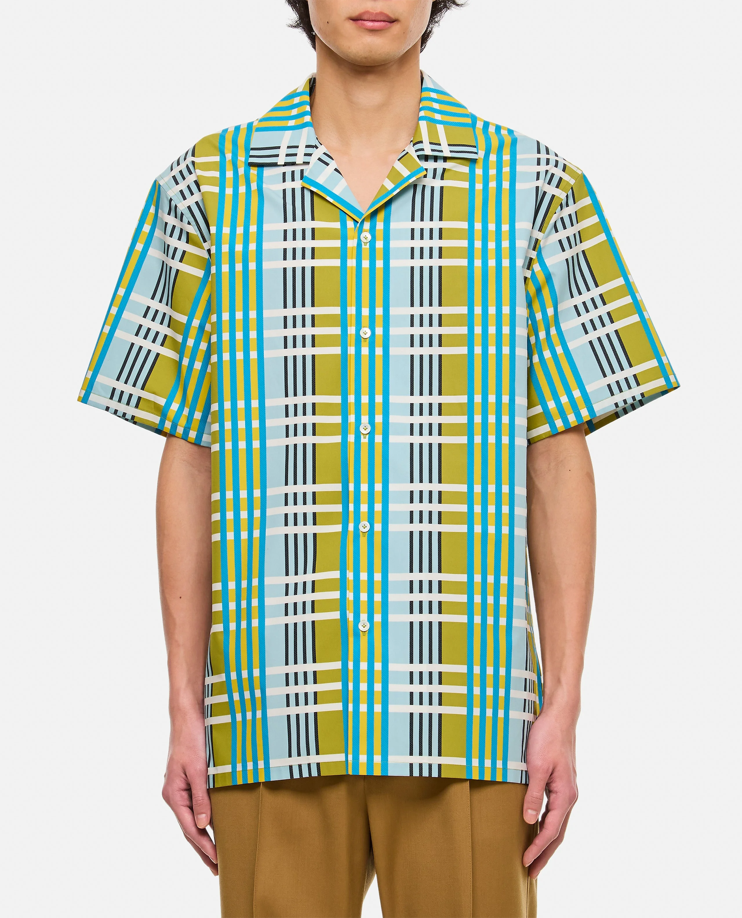 Lanvin Men Cotton Printed Bowling Shirt - 1