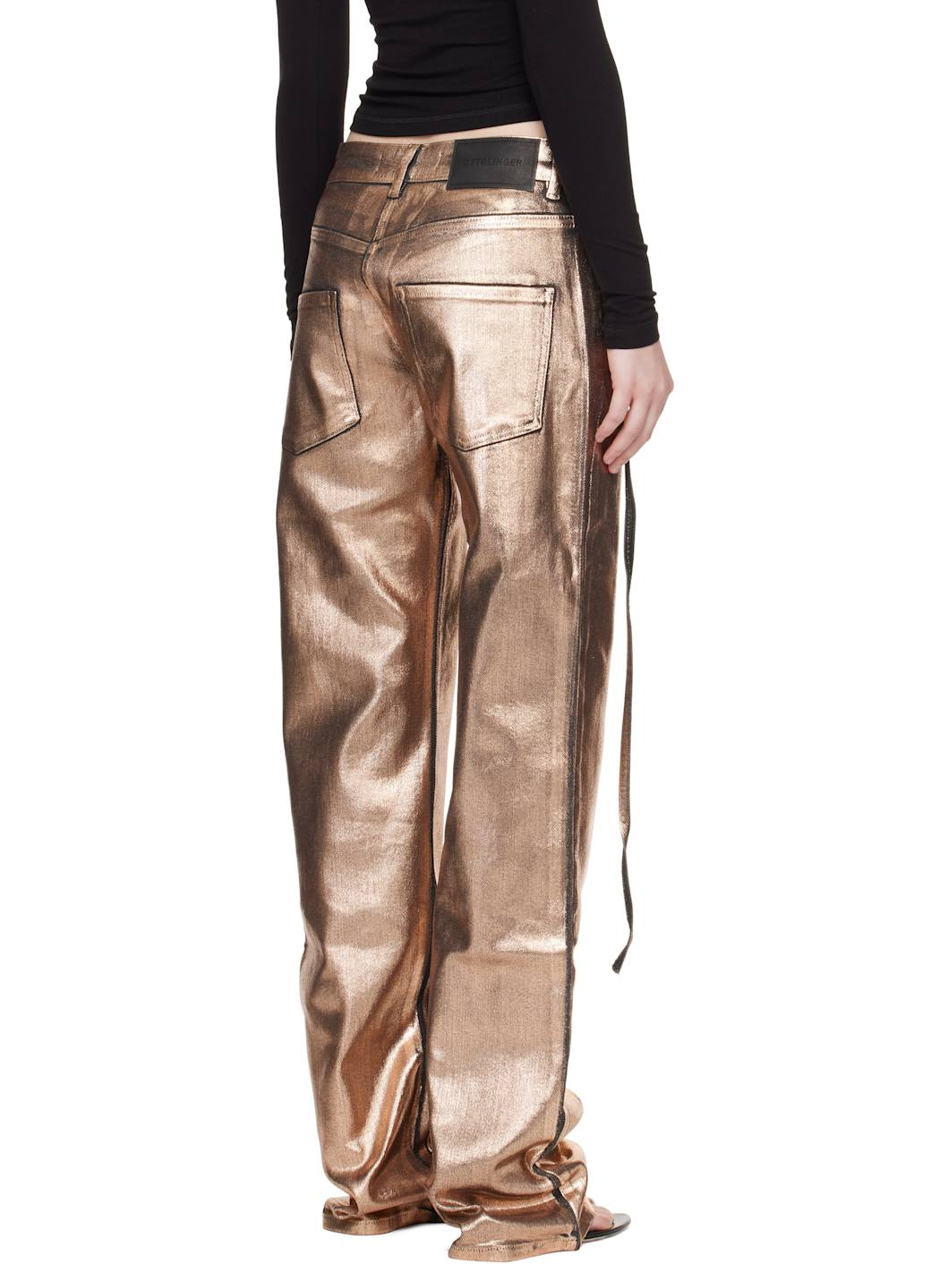 Brown Paint Loose-Fit Jeans - 3