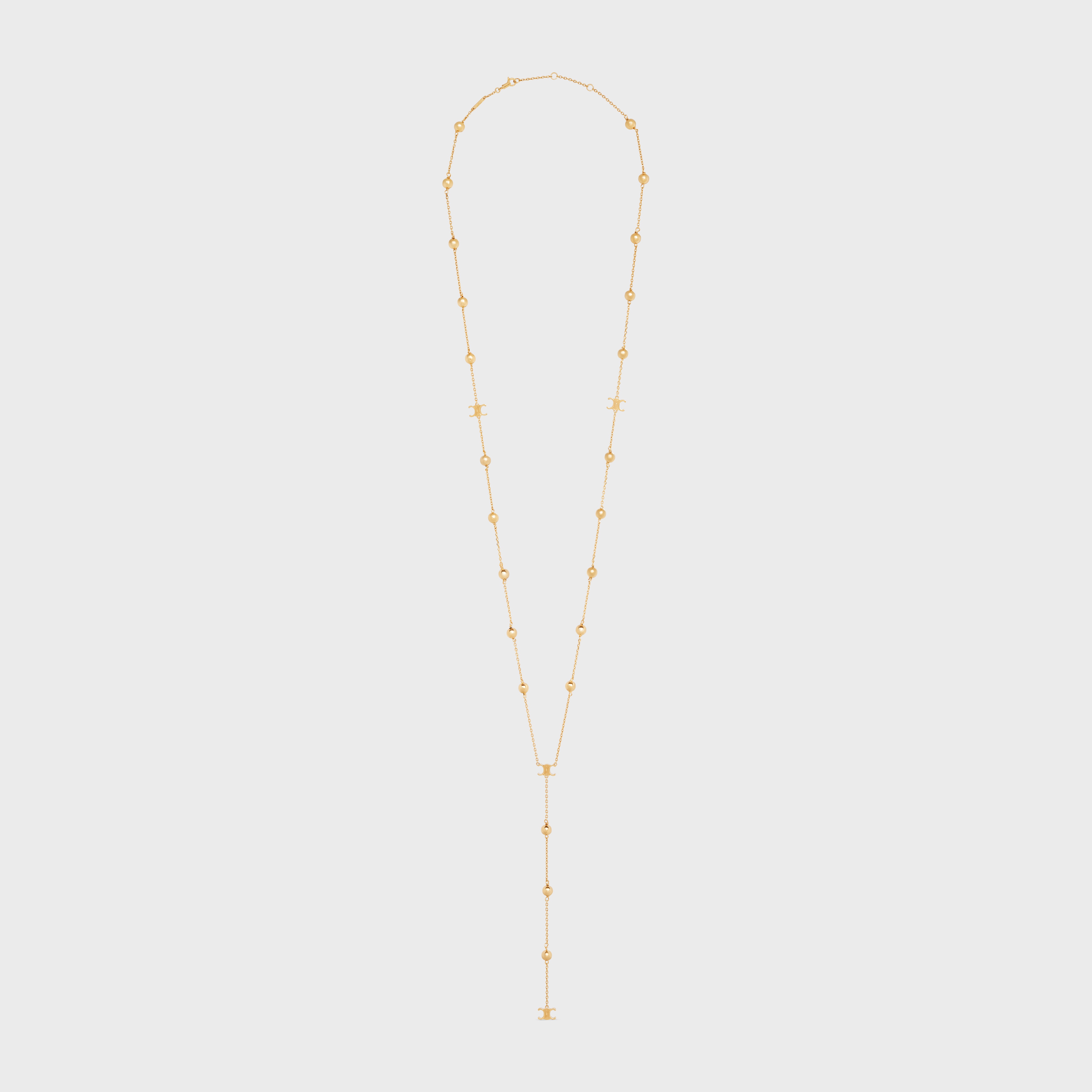 Triomphe Folk Beads Sautoir in Brass with Gold Finish - 1
